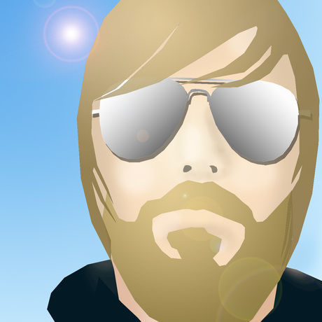 Aw cartoon beard flat