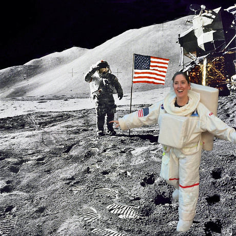 Andrea on moon