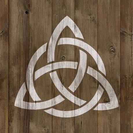 Celtic triquetra knot stencil wood x700