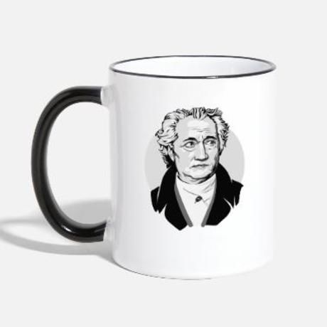 Goethe pop art drawing bust black white tazza bicolor