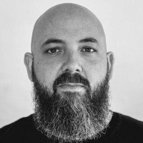 Black white headshot