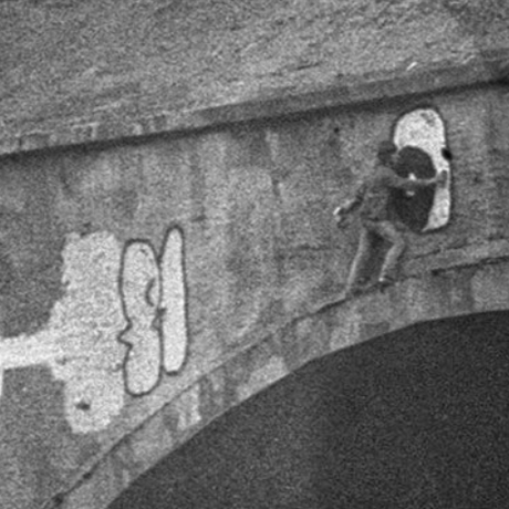 Tagger on bridge