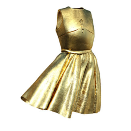 Filippucci armor dress gold filippucci