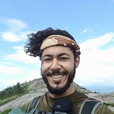 Sketch ified hiking selfie