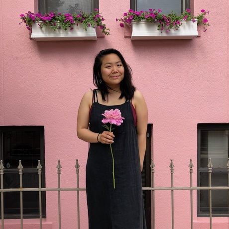 Pink flower wall side