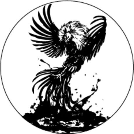 Cock badge white 100