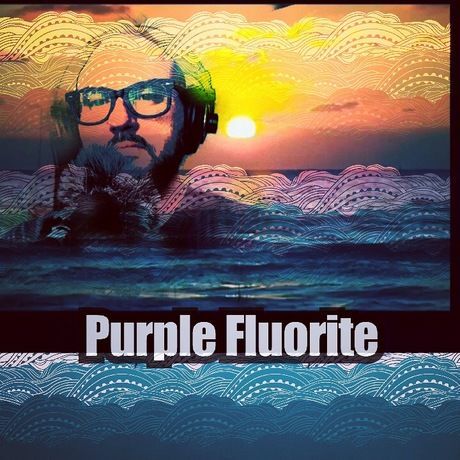 Purple fluorite sticker