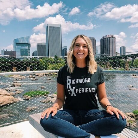 Sam on pedestrian bridge