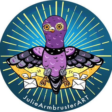 Magic pigeon sticker