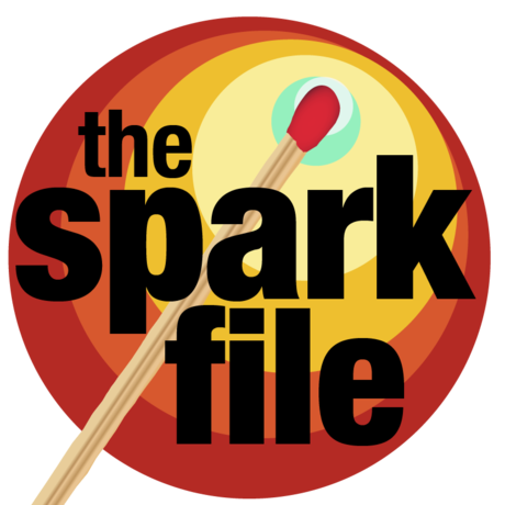 The spark file sqare logo white
