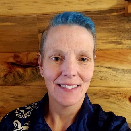 Juanita blue hair