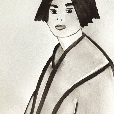 Selfie sepia watercolor 2021