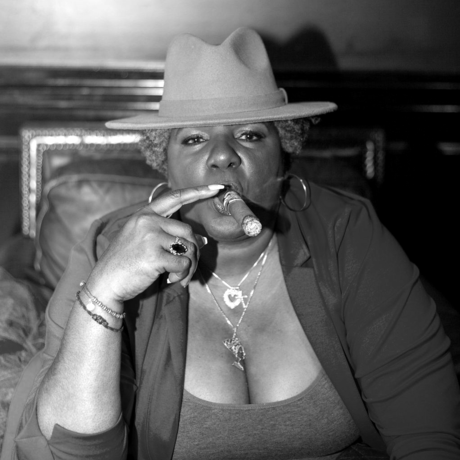 Ghetto country brandmother of brandma s house in bw smoking a cigar