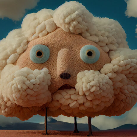 Clouds made out of cotton by wes anderson