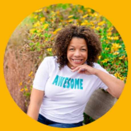 Blue yellow simple professional tiktok profile picture