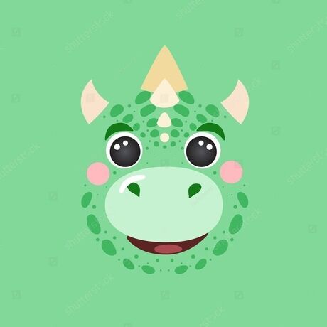 Stock vector cute dragon portrait square smile head cartoon round shape dinosaur green animal face isolated 2115232979