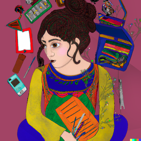 230518 dall e me and mental garden sobre vinotinto