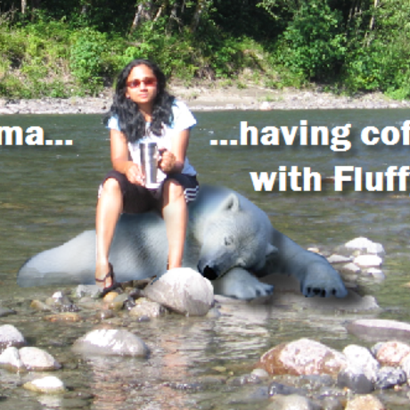 Uma coffee with fluffy