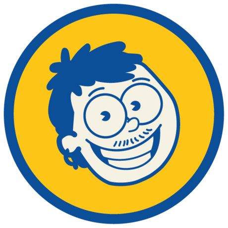 Cara fondo amarillo   azul