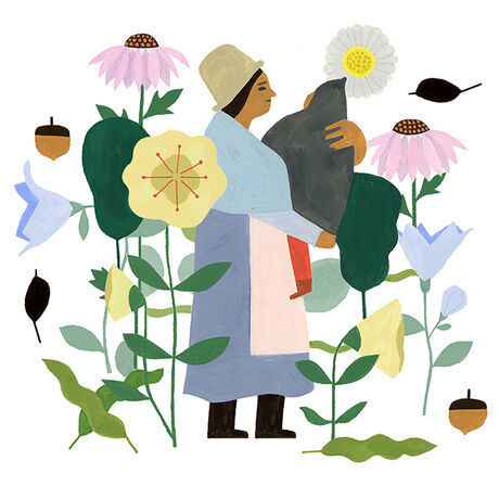 Mama baby flower painting3