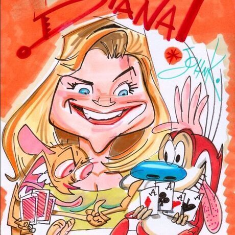 Diana caricature krikfalusi