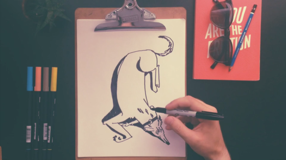 How to draw a greyhound